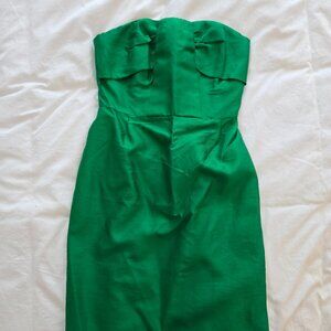 Kate Spade Emerald Green Strapless Cocktail Dress